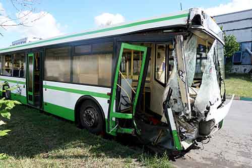 This image shows a bus wreck. If you've been injured, contact Cellino Law for a free case evaluation.